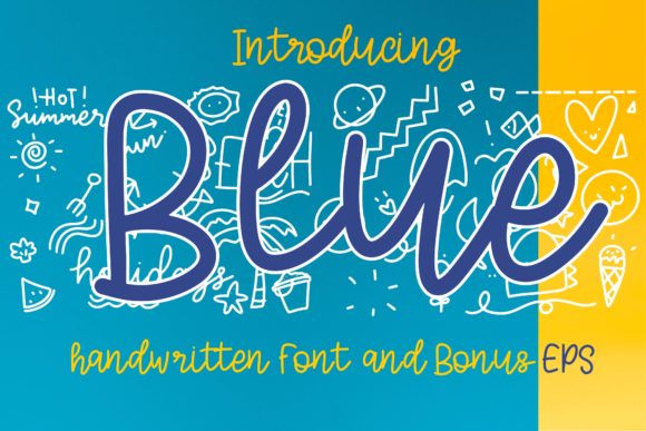 Blue Display Font for Editorial Design