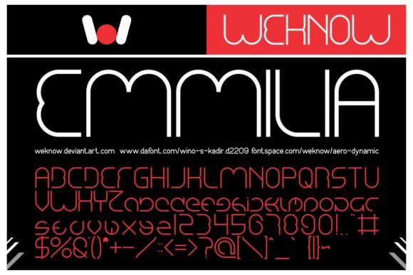 Emmilia: A Futuristic Display Font for Modern Web Design