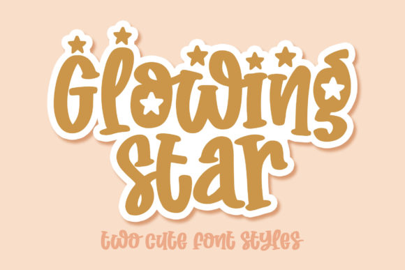 Glowing Star Font for Handmade Projects