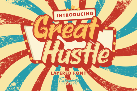 Great Hustle: A Vintage Display Font for Modern Web Design